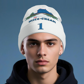 Printed Long Beanie - White - White - Champion