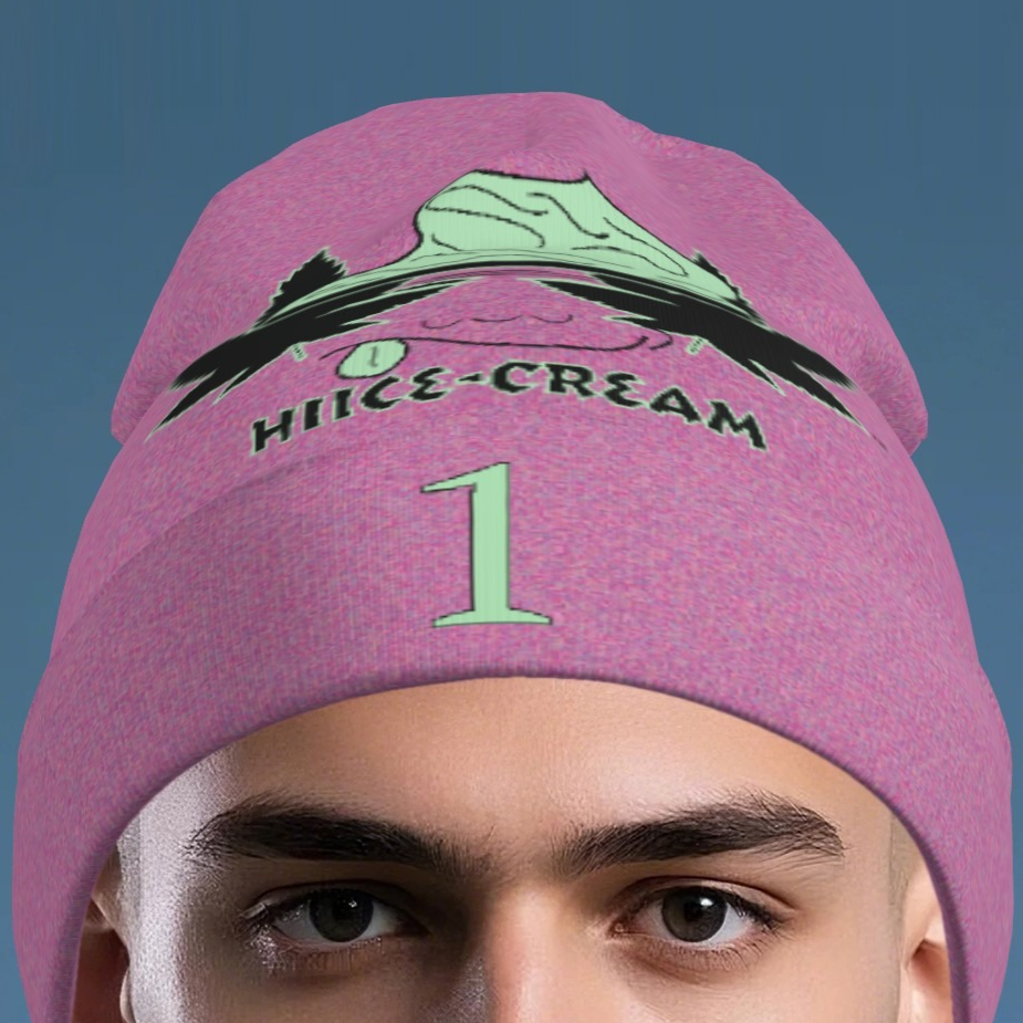 Printed Long Beanie "1"
