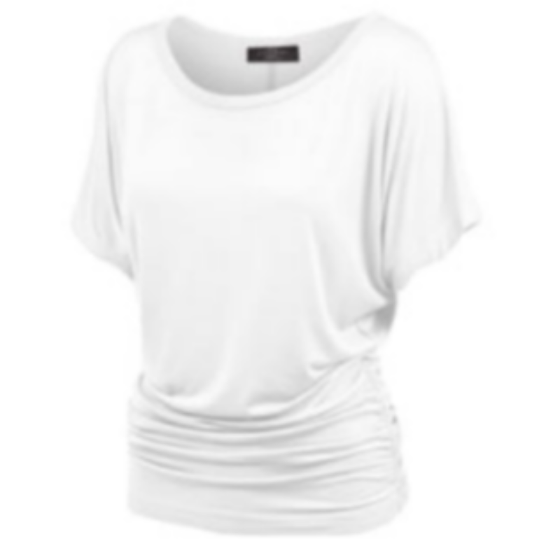 MBJ Women's Solid Short Sleeve Boat Neck V Main Image