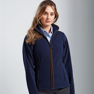 Women’s Artisan Fleece Jacket Navy/Brown VC17NBR