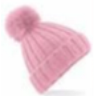 Fur Pom Pom Beanie Pink VC08PIN