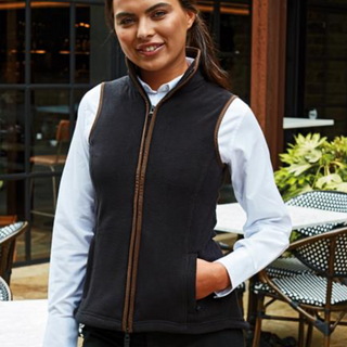 Women’s Artisan Fleece Gilet Black/Brown