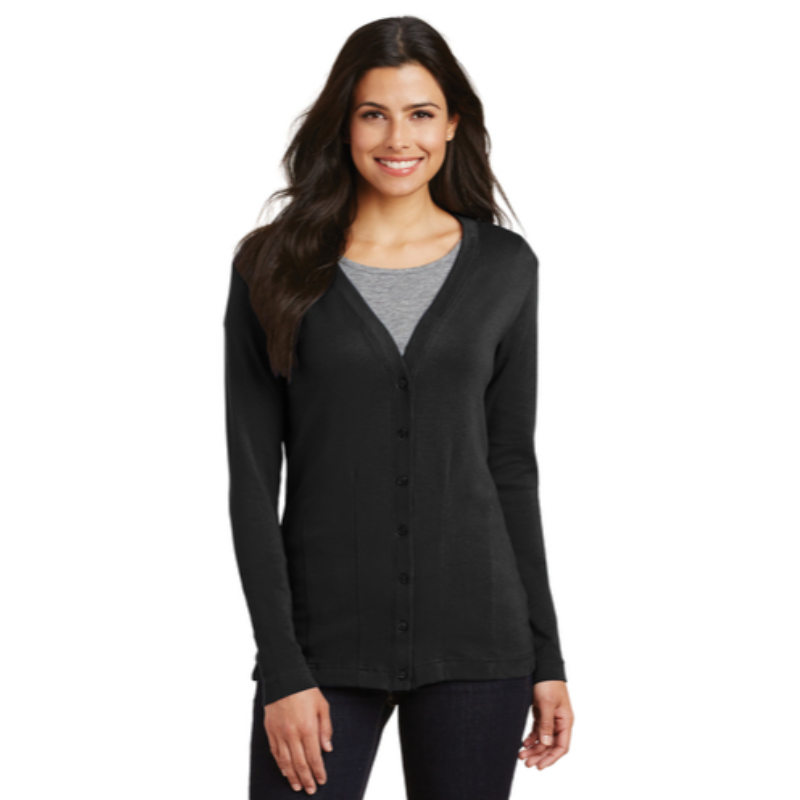 Port Authority® Ladies Modern Stretch Cotton Cardigan - Black