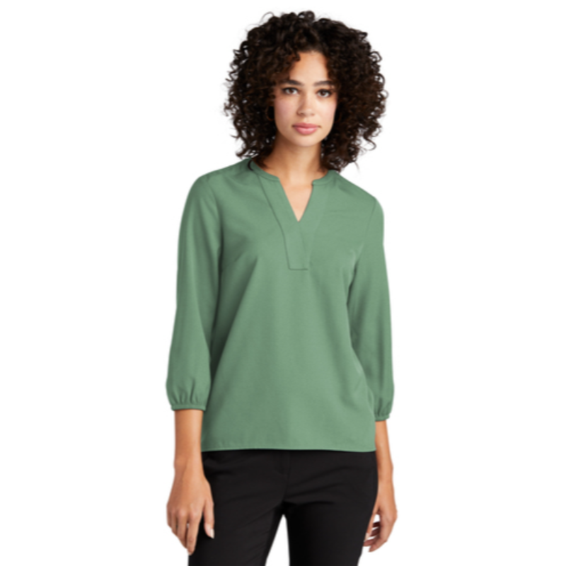 Mercer+Mettle™ Women's Stretch Crepe 3/4-Sleeve Blouse - Sage