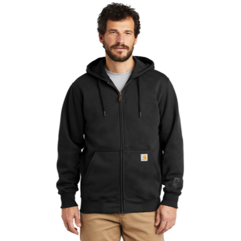 Carhartt ® Rain Defender ® Paxton Heavyweight Hooded Zip-Front Sweatshirt - Black