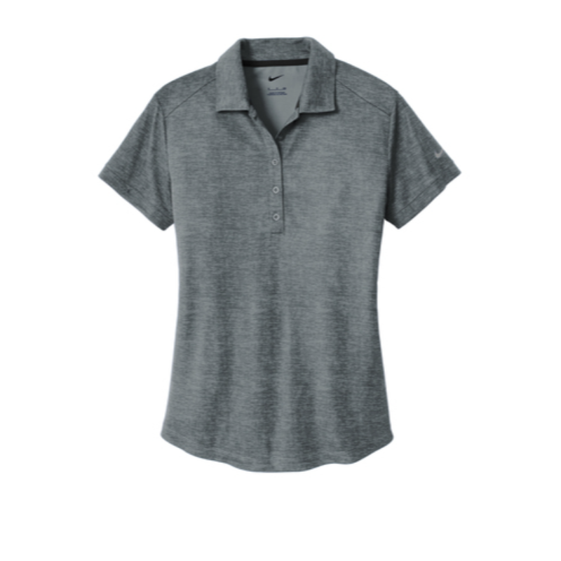 Nike Ladies Dri-FIT Crosshatch Polo - Cool Grey