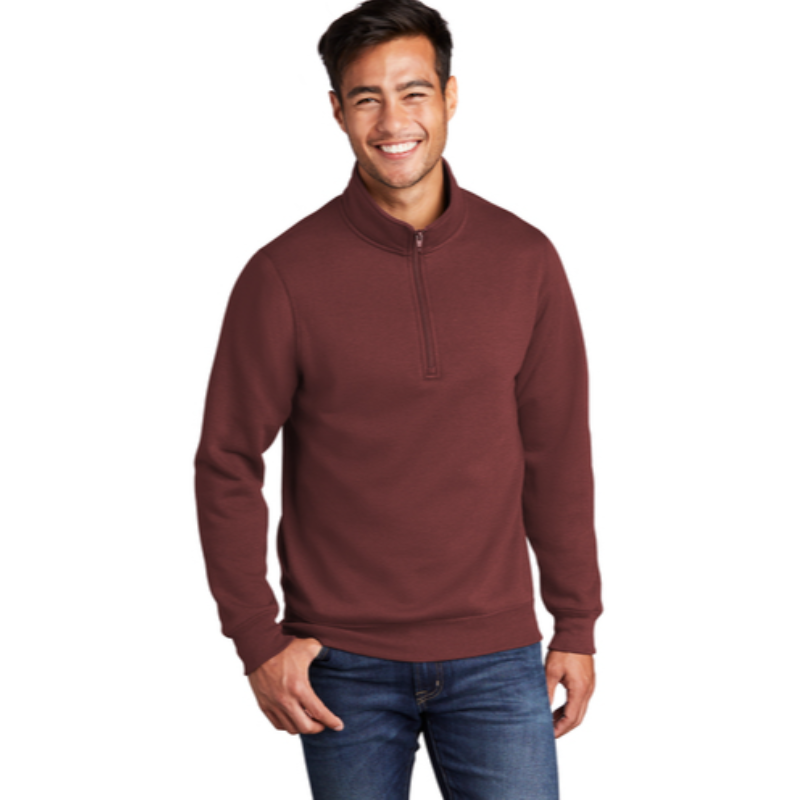 Port & Company ® Core Fleece 1/4-Zip Pullover Sweatshirt - Maroon