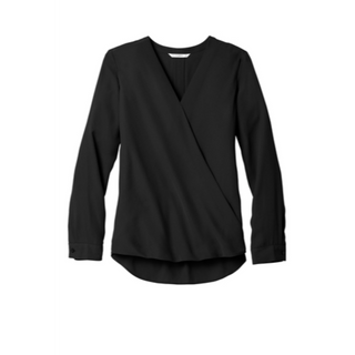 Port Authority ® Ladies Wrap Blouse - Black