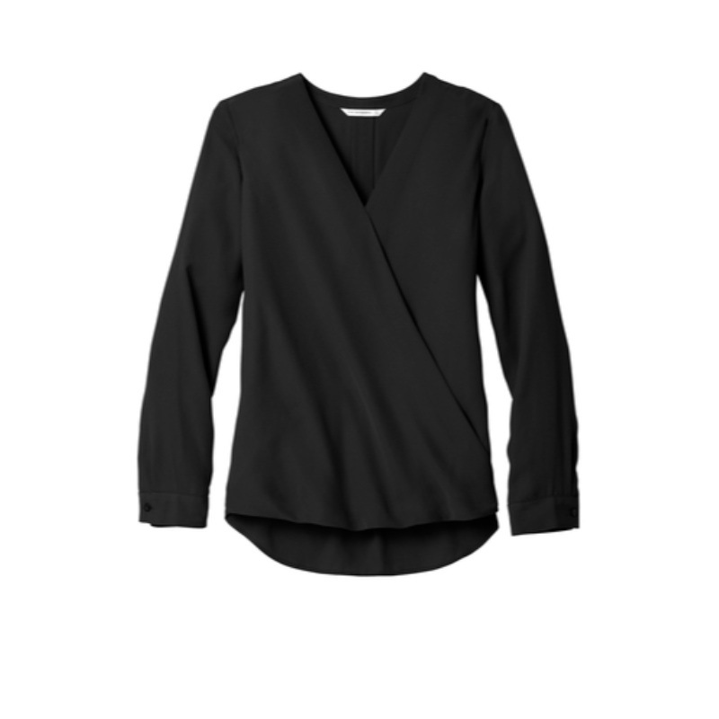 Port Authority ® Ladies Wrap Blouse - Black