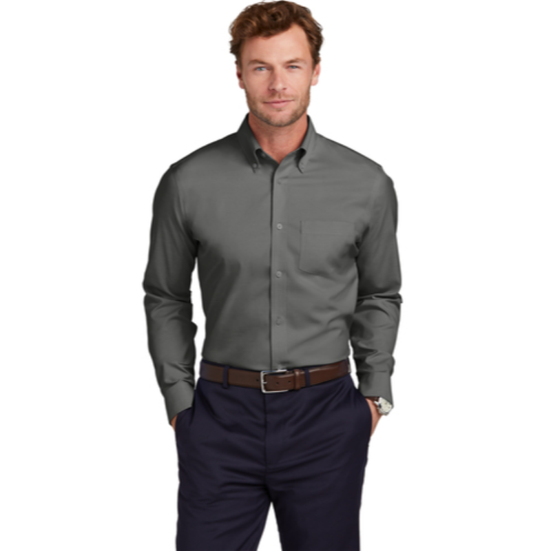 Brooks Brothers® Wrinkle-Free Stretch Pinpoint Shirt - Deep Black