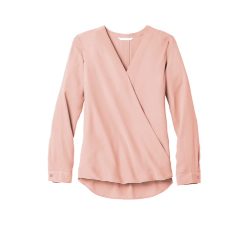 Port Authority ® Ladies Wrap Blouse - Rose Quartz