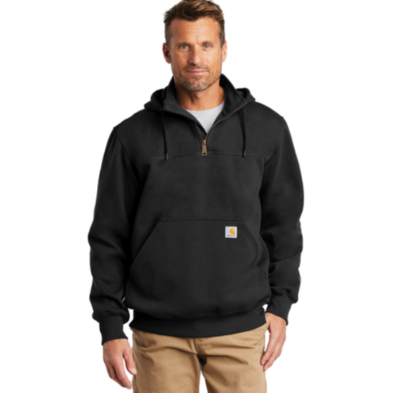 Carhartt ® Rain Defender ® Paxton Heavyweight Hooded Zip Mock Sweatshirt - Black