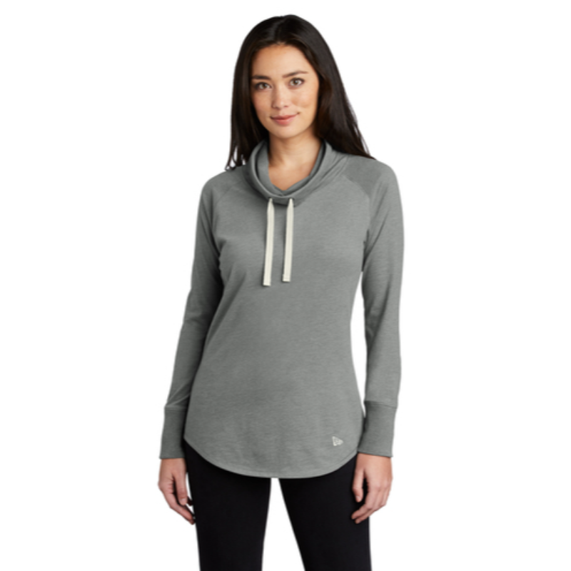 New Era ® Ladies Sueded Cotton Blend Cowl Tee - Shadow Grey Heather
