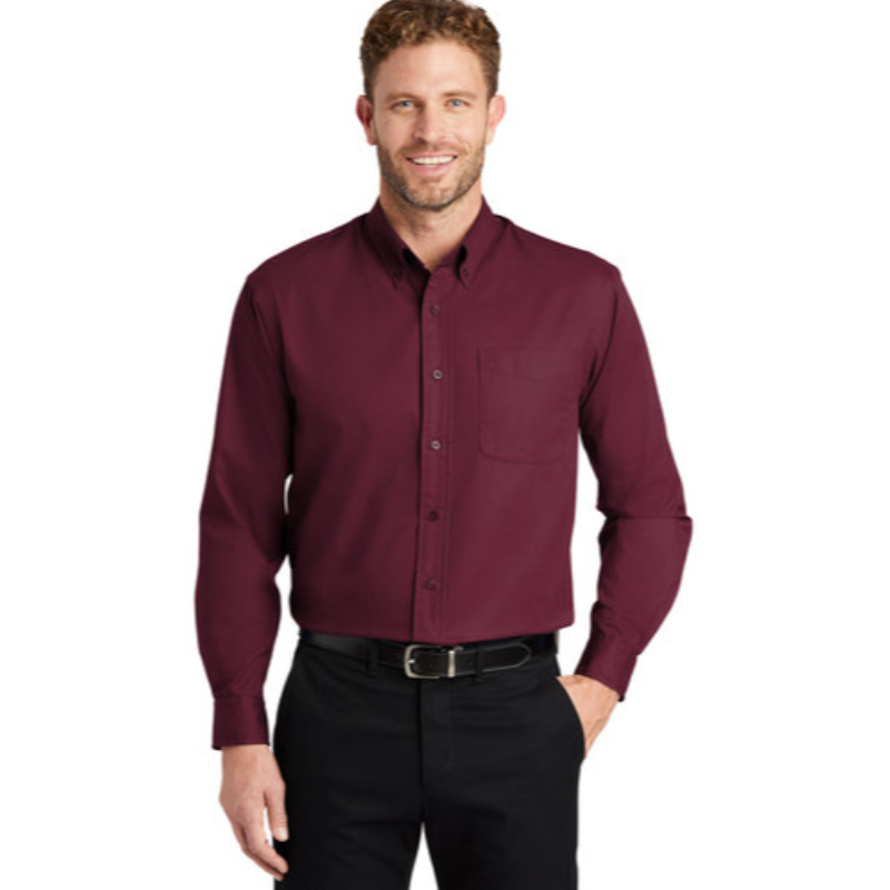 CornerStone® - Long Sleeve SuperPro™ Twill Shirt - Burgundy 