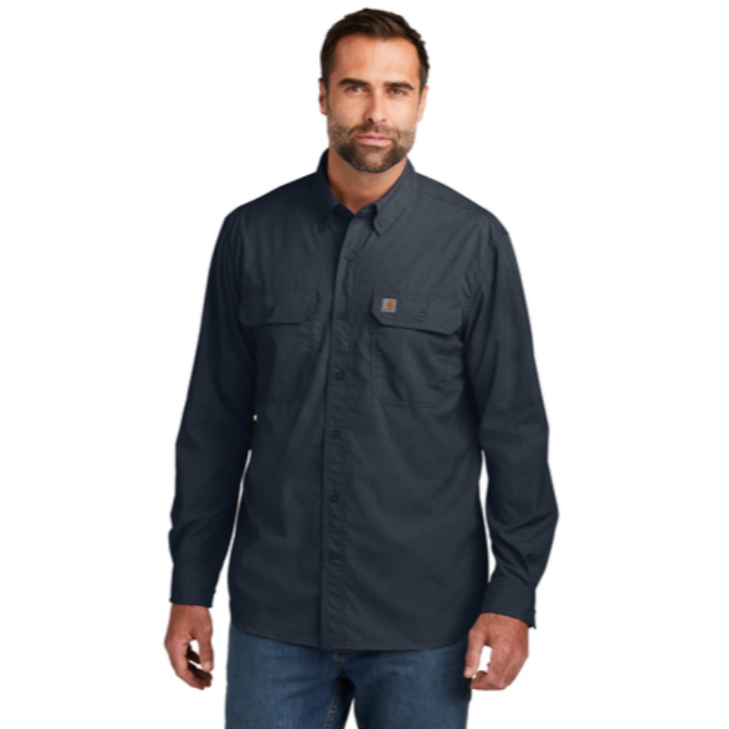 Carhartt Force® Solid Long Sleeve Shirt - Navy