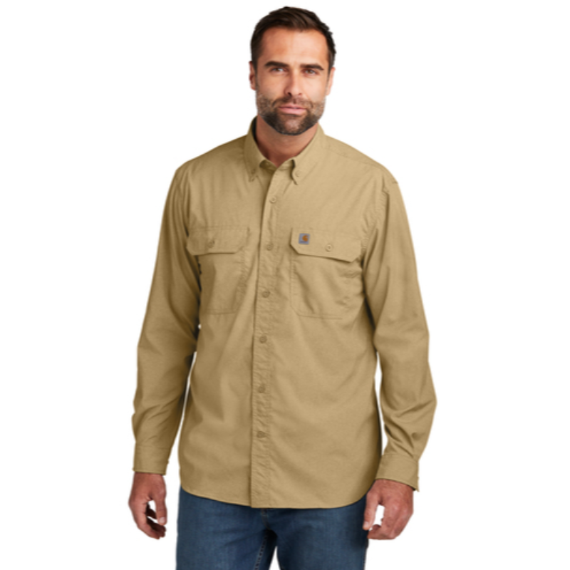 Carhartt Force® Solid Long Sleeve Shirt - Dark Khaki