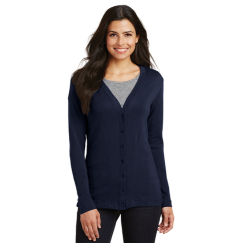 Port Authority® Ladies Modern Stretch Cotton Cardigan - True Navy