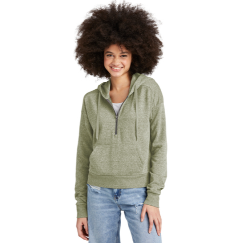 District® Women’s Perfect Tri® Fleece 1/2-Zip Pullover - Military Green