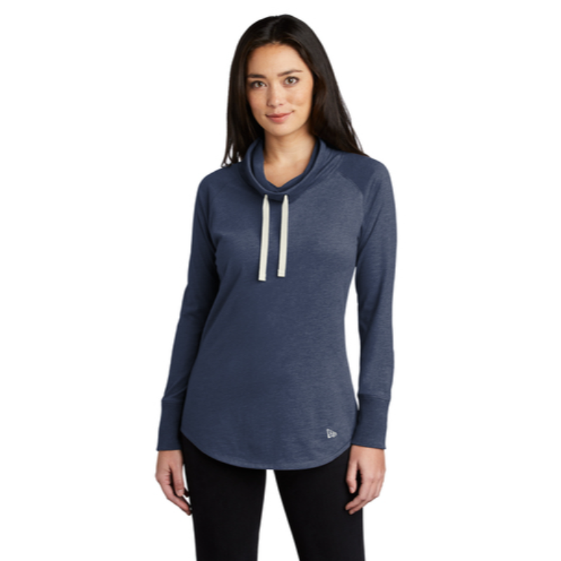 New Era ® Ladies Sueded Cotton Blend Cowl Tee - True Navy Heather