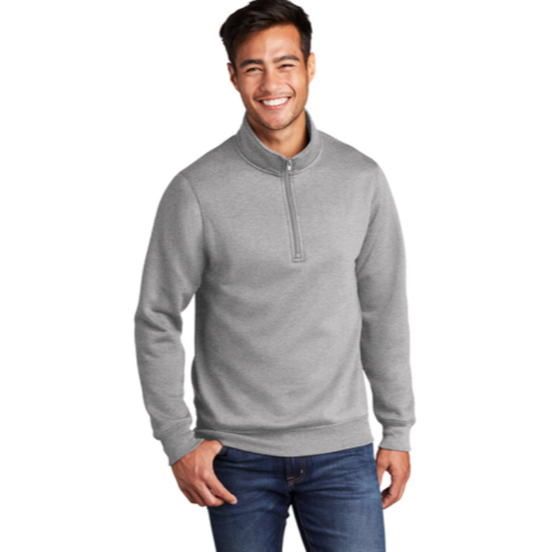 Port & Company ® Core Fleece 1/4-Zip Pullover Sweatshirt - Athletic Heather