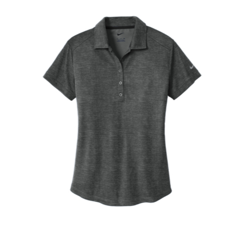 Nike Ladies Dri-FIT Crosshatch Polo - Anthratite/Black