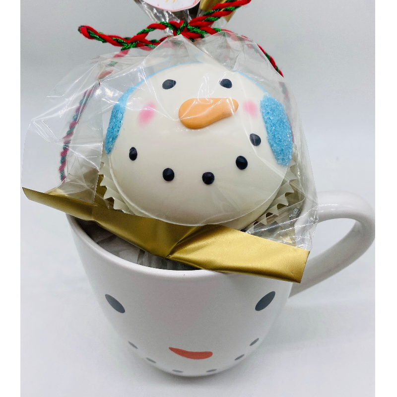 Snowman mug gift set with snowman cocoa bomb (limited quantities)  Main Image