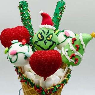 You’re a mean one cake pop cone bouquet 