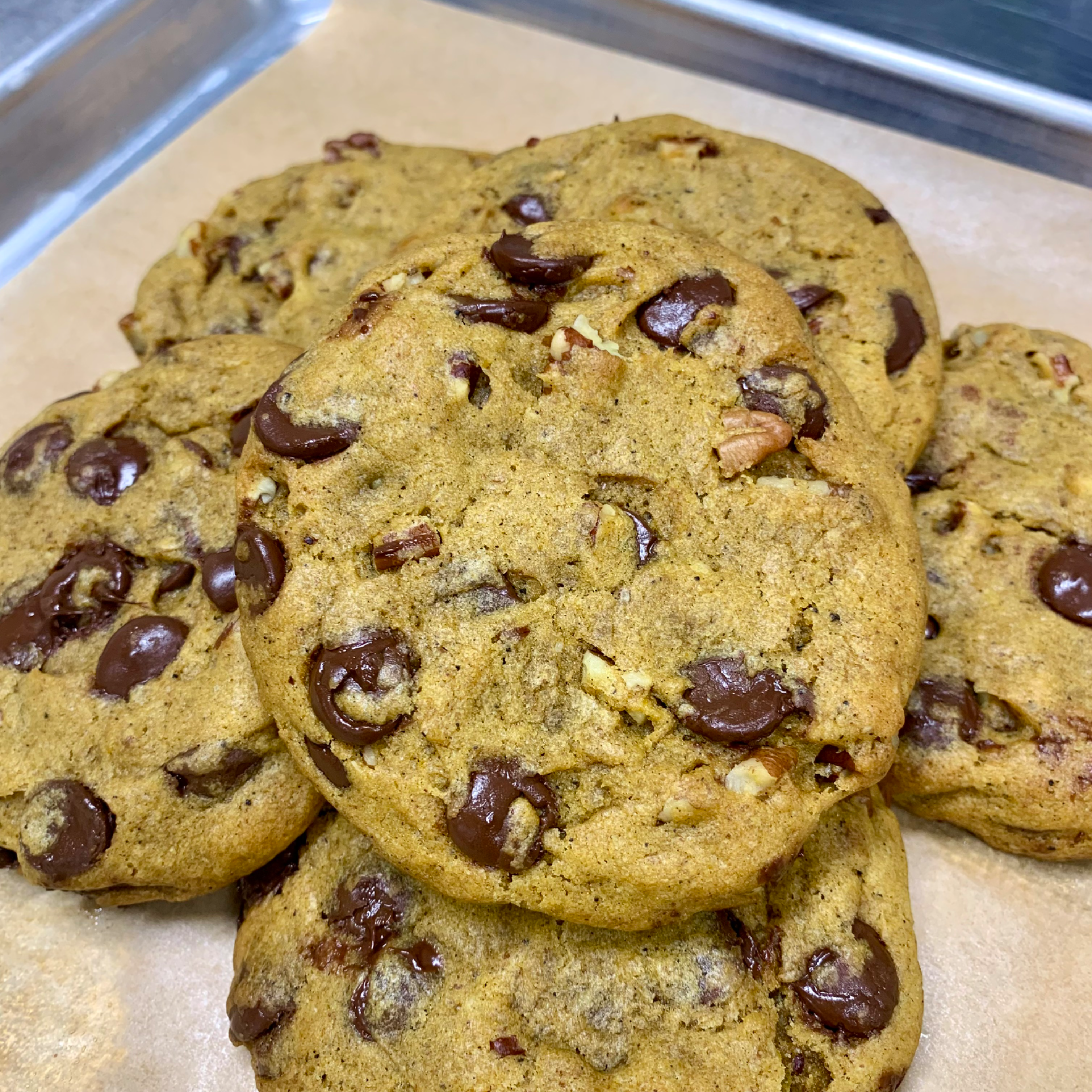 Pumpkin spice chocolate chip, pecan cookies (park of 6 cookies) Main Image