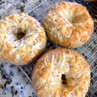 3 Asiago Cheese bagel