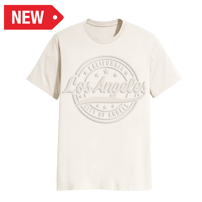 LA T-SHIRT 3D EMBOSSED (CREAM) VSN #1530