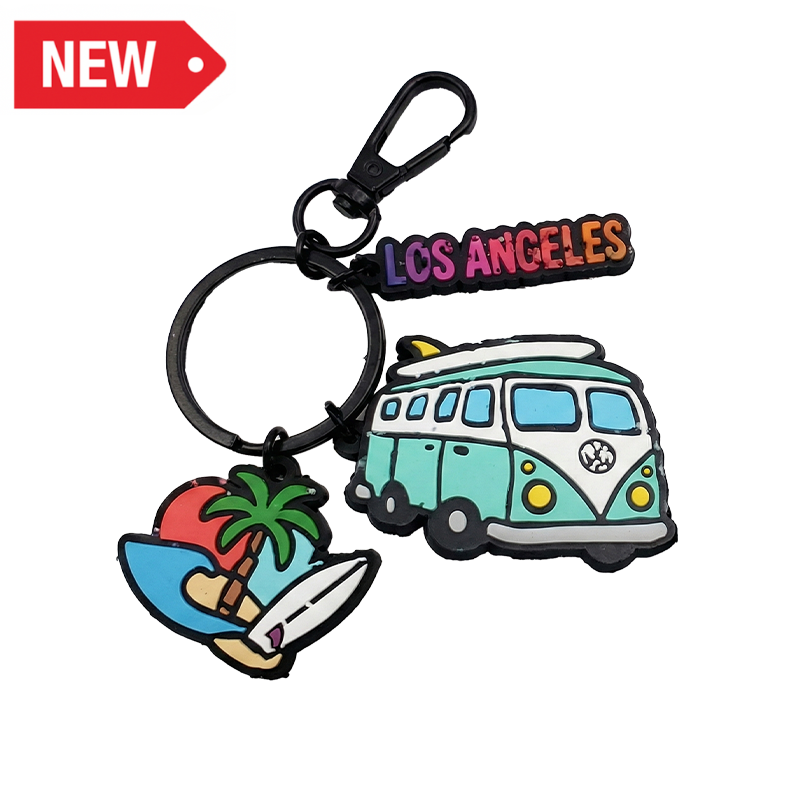 LA K/C (BLK) CARTOON CHARMS VSN #3664