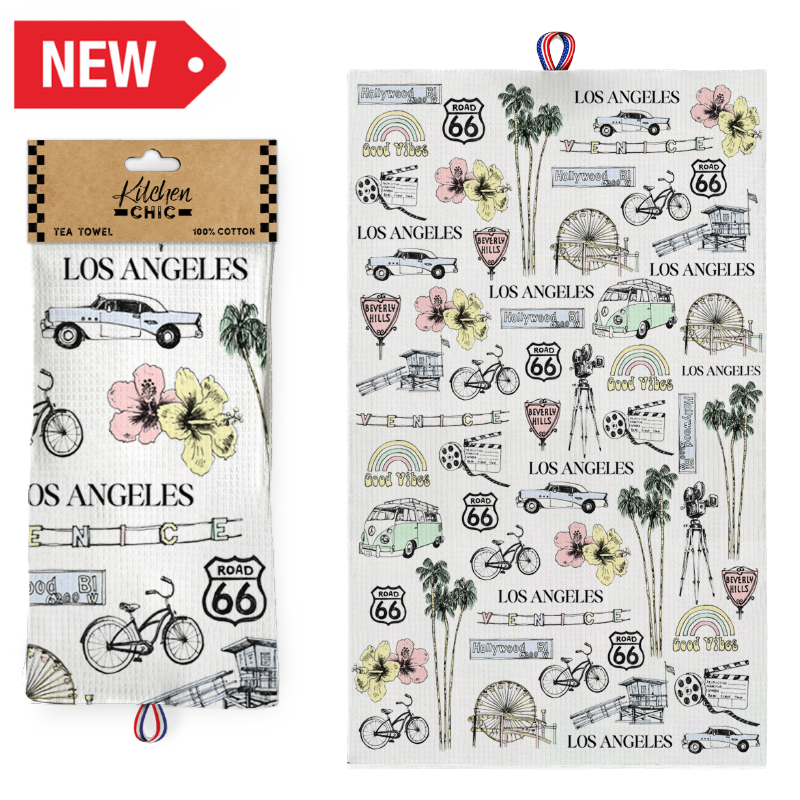 LA KITCHEN TOWEL AOP PASTEL VSN #4968