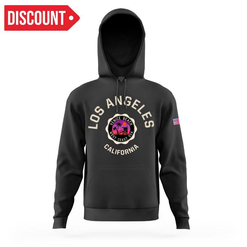 LA HOODIE VENICE BEACH BLACK VSN #9735