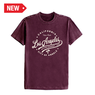 LA T-SHIRT VINTAGE (BURGUNDY) VSN #1790