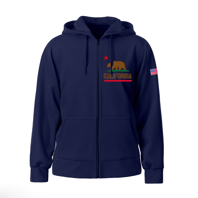 CALI FULL ZIP HOODIE CALIFORNIA BLUE VSN #9704