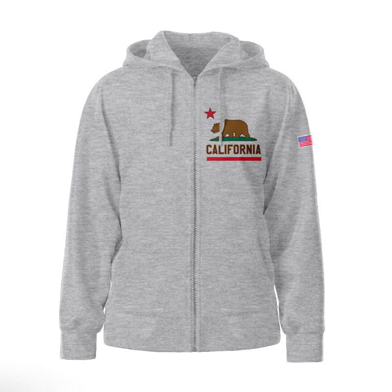 CALI FULL ZIP HOODIE CALIFORNIA GREY VSN #9704