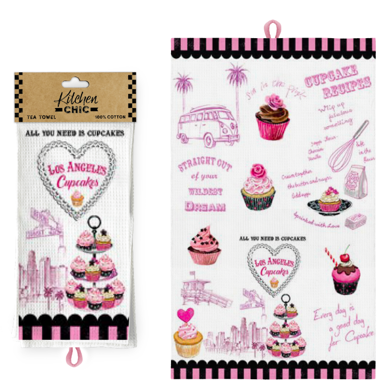 LA KITCHEN TOWEL CUPCAKES VSN #5447