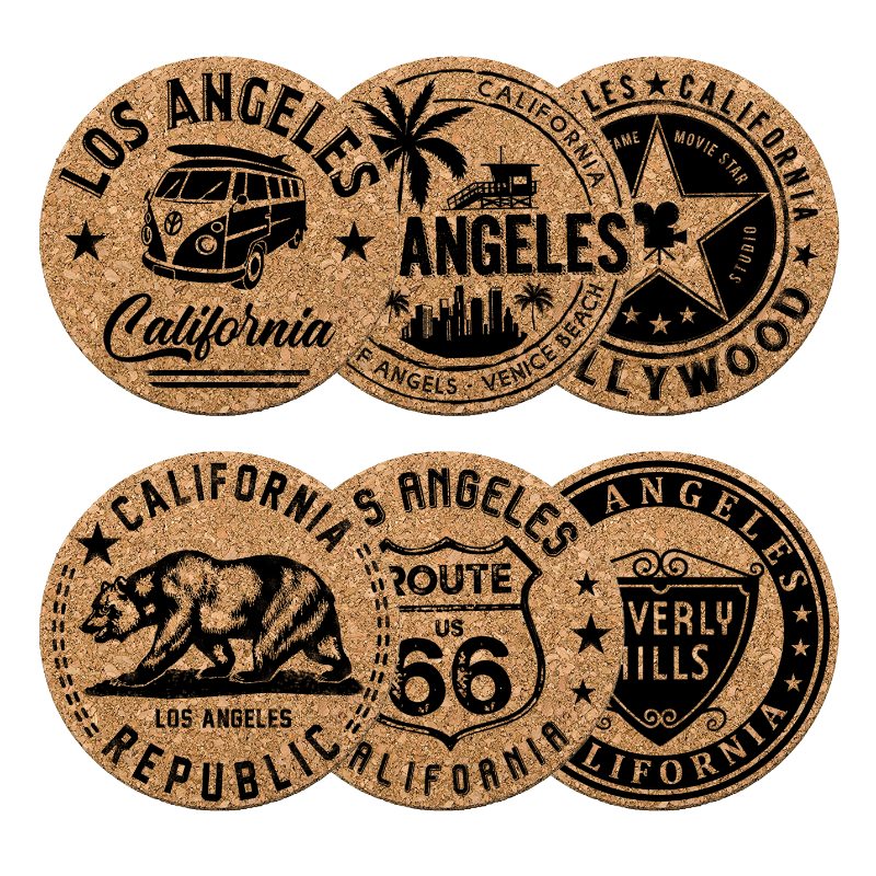 LA CORK COASTER VINTAGE VSN #3658