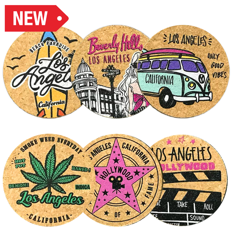 LA CORK COASTER COLORFUL VSN #0403