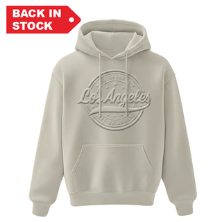 LA HOODIE 3D EMBOSSED (CREAM) VSN #1349