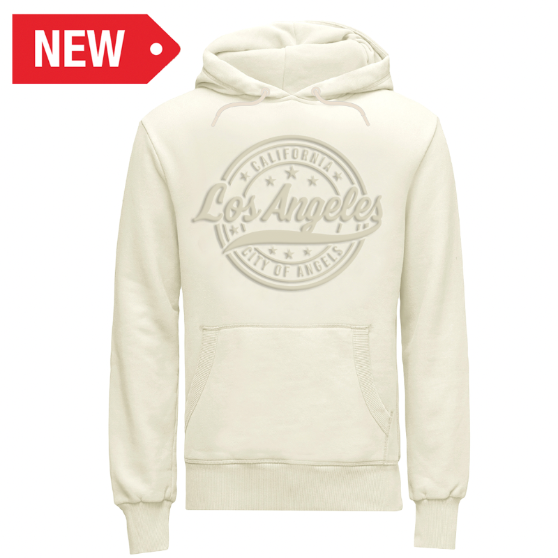 LA HOODIE 3D EMBOSSED (CREAM) VSN #1349