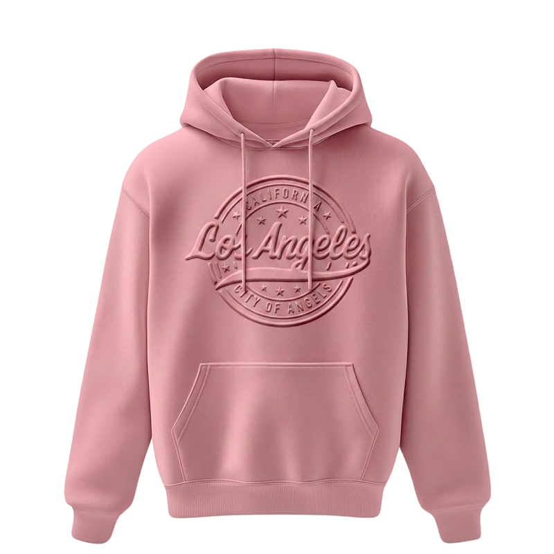 LA HOODIE 3D EMBOSSED (PINK) VSN #1349