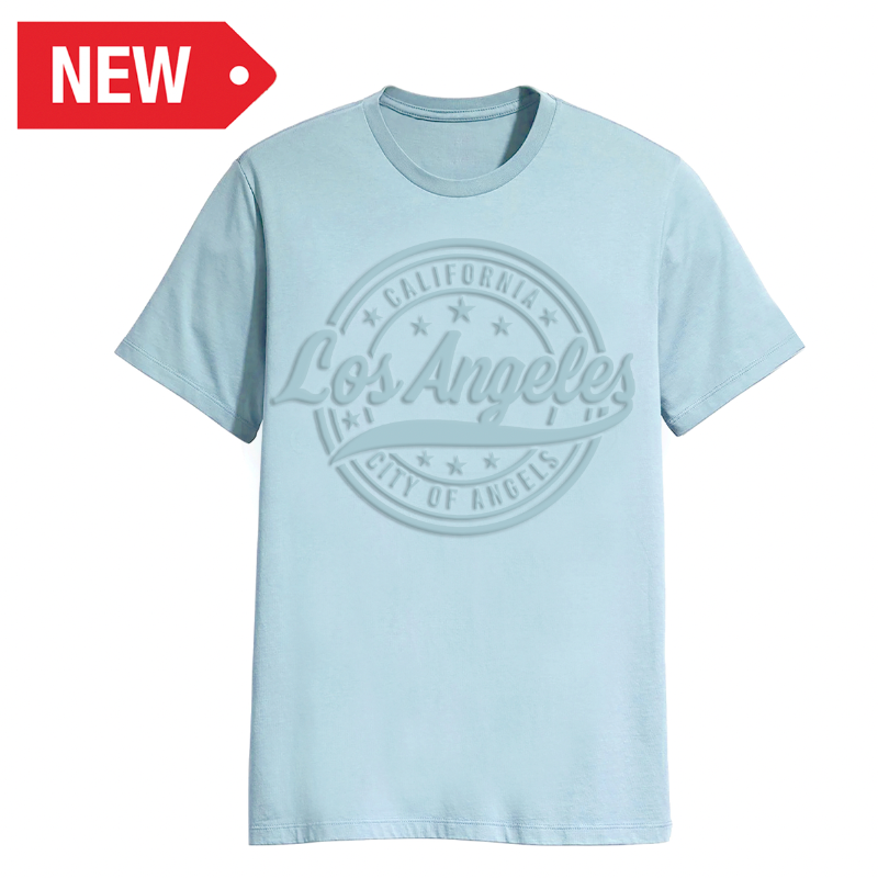 LA T-SHIRT 3D EMBOSSED (SKY BLUE) VSN #1530