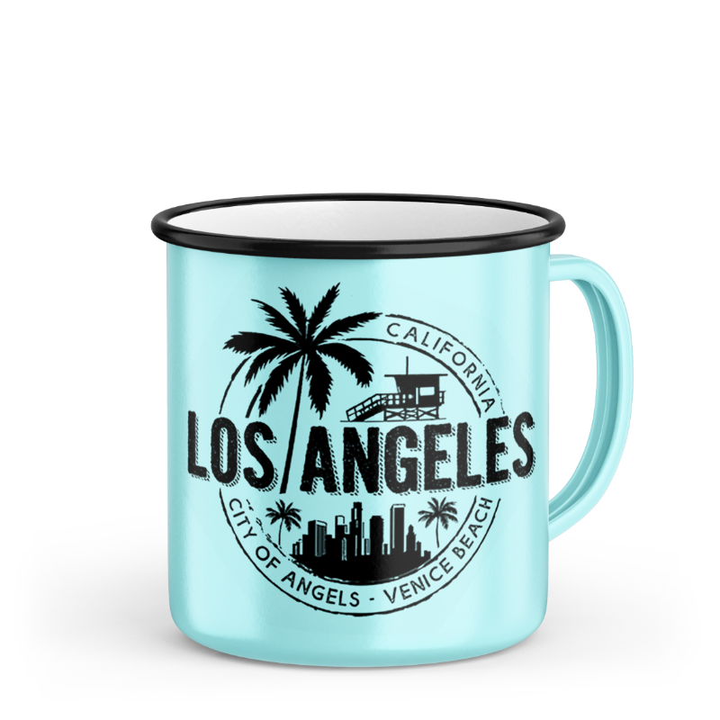 LA RETRO MUG STAMP SMALL BLUE VSN #5683
