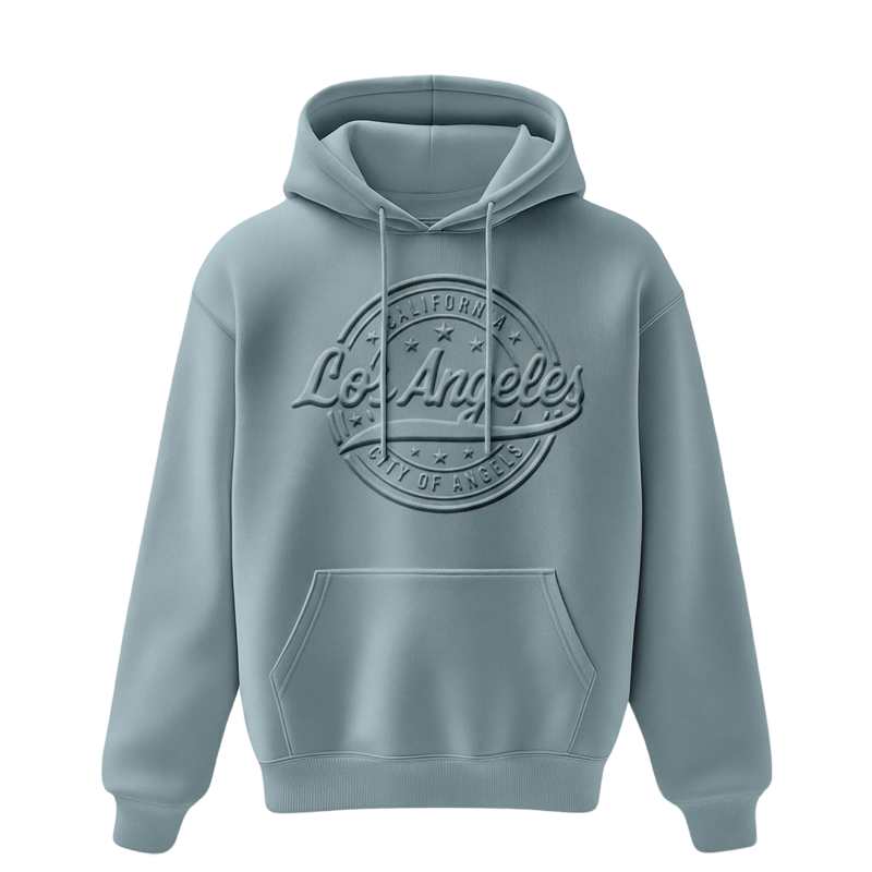 LA HOODIE 3D EMBOSSED (SKY BLUE) VSN #1349
