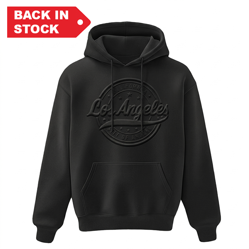 LA HOODIE 3D EMBOSSED (BLK) VSN #1349