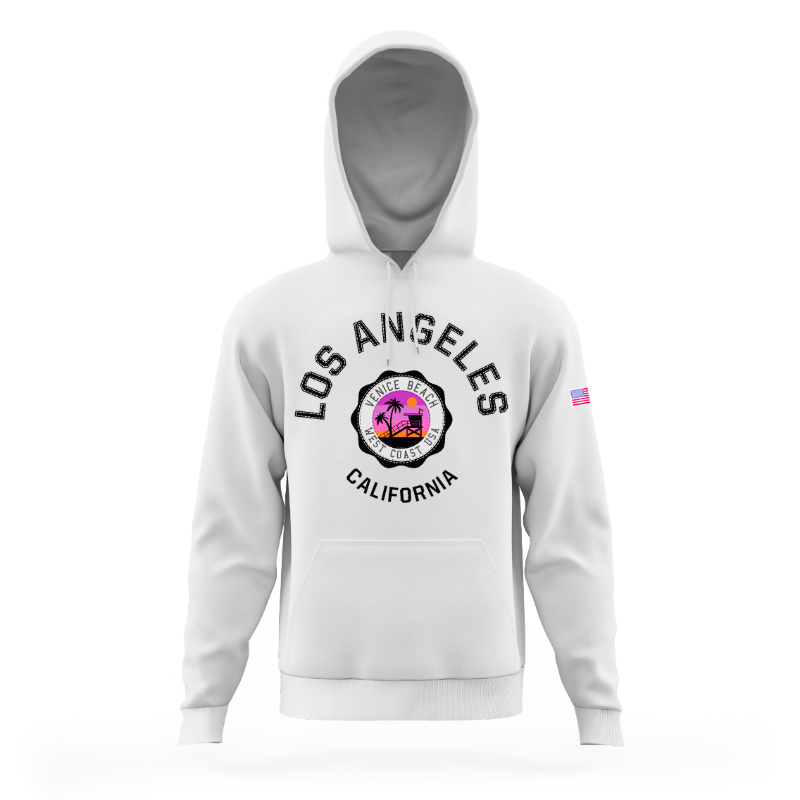LA HOODIE VENICE BEACH WHITE VSN #9735