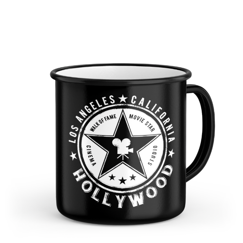 LA RETRO MUG SMALL HOLLYWOOD BLACK VSN #5645