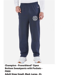 Champion Open Bottom Sweatpants with Logo