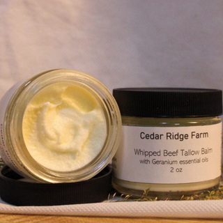 Whipped tallow balm with geranium 